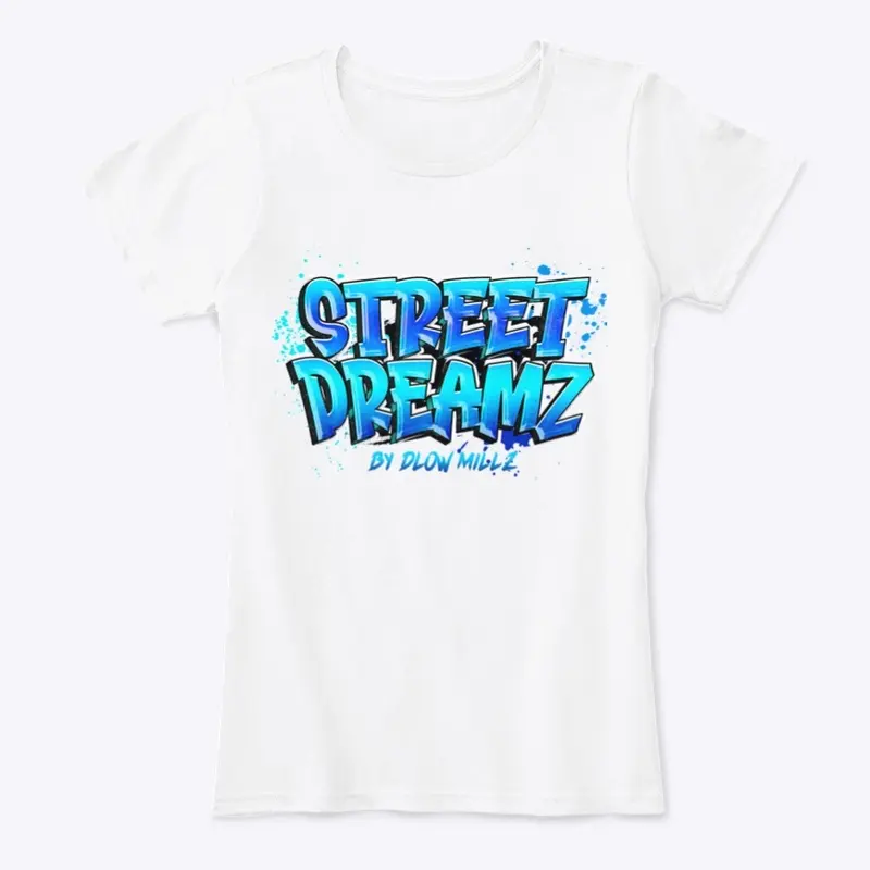 Womens Blue Grafitti print